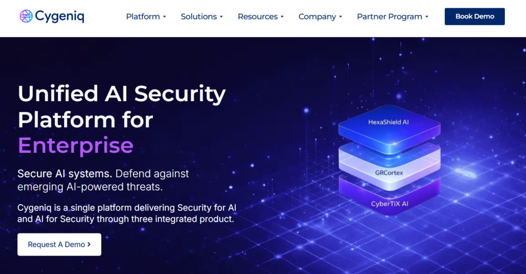 Enterprise AI Security Tool cygeniq ai